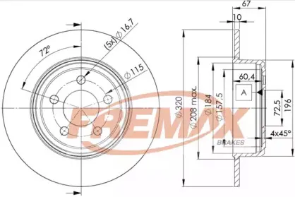 BD-9198 FREMAX Тормозной диск