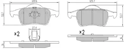 FBP-1146 FREMAX Комплект тормозных колодок, дисковый тормоз