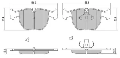 FBP-1332 FREMAX Комплект тормозных колодок, дисковый тормоз