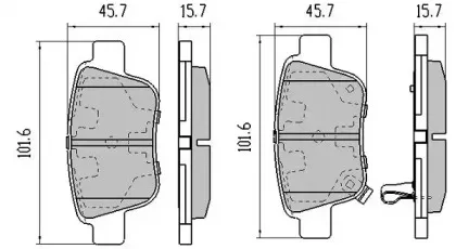 FBP-1376 FREMAX Комплект тормозных колодок, дисковый тормоз