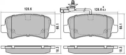 FBP-1683 FREMAX Комплект тормозных колодок, дисковый тормоз