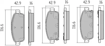 FBP-1725 FREMAX Комплект тормозных колодок, дисковый тормоз