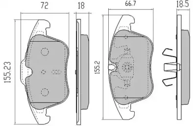 FBP-1736 FREMAX Комплект тормозных колодок, дисковый тормоз