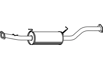 P3985 FENNO Средний глушитель выхлопных газов