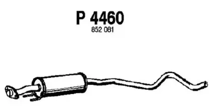 P4460 FENNO Средний глушитель выхлопных газов