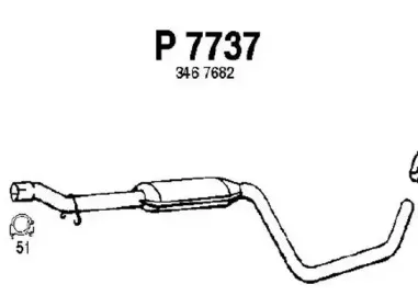 P7737 FENNO Средний глушитель выхлопных газов