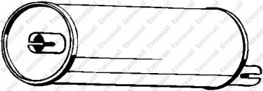166-049 BOSAL Средний глушитель выхлопных газов
