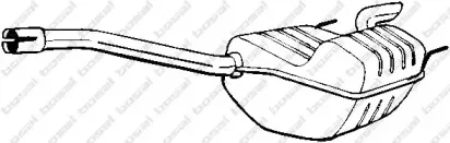 175-349 BOSAL Средний глушитель выхлопных газов