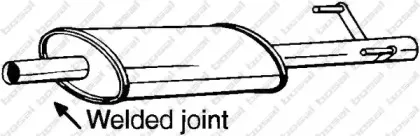 175-421 BOSAL Средний глушитель выхлопных газов