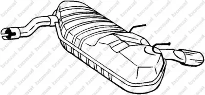 185-121 BOSAL Глушитель выхлопных газов конечный