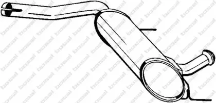 200-729 BOSAL Средний глушитель выхлопных газов