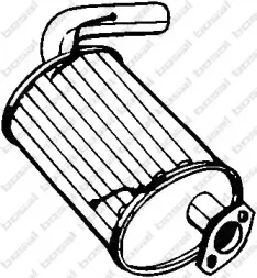 219-165 BOSAL Глушитель выхлопных газов конечный