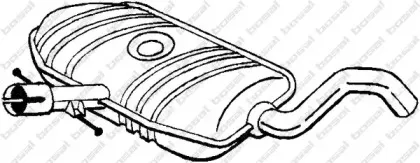 233-483 BOSAL Средний глушитель выхлопных газов