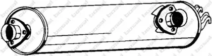 233-555 BOSAL Средний глушитель выхлопных газов