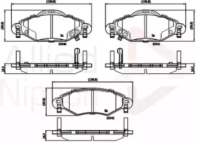 ADB31152 COMLINE Комплект тормозных колодок, дисковый тормоз