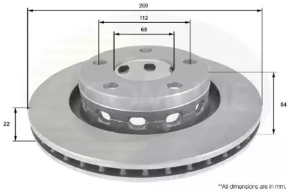 ADC1488V COMLINE Тормозной диск