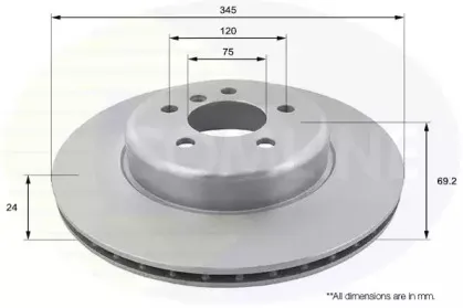 ADC1788V COMLINE Тормозной диск