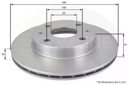 ADC0612V COMLINE Тормозной диск