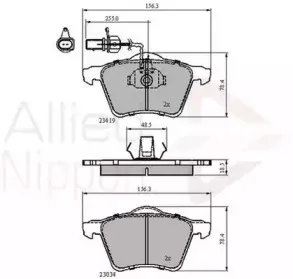 ADB1885 COMLINE Комплект тормозных колодок, дисковый тормоз