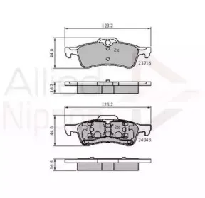 ADB01550 COMLINE Комплект тормозных колодок, дисковый тормоз