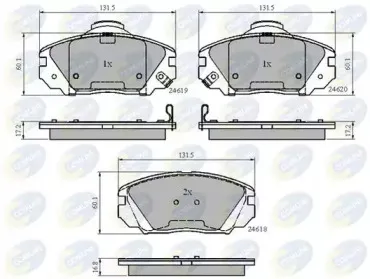 CBP31788 COMLINE Комплект тормозных колодок, дисковый тормоз