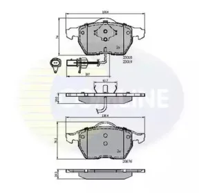 CBP11542 COMLINE Комплект тормозных колодок, дисковый тормоз