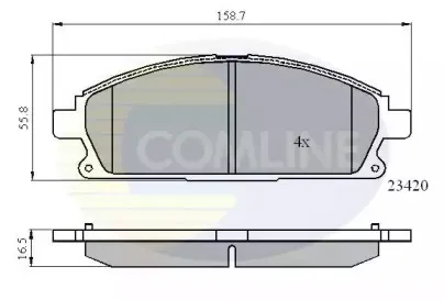 CBP0591 COMLINE Комплект тормозных колодок, дисковый тормоз
