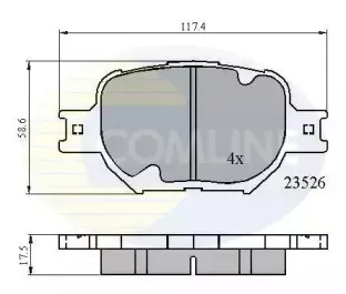 CBP0896 COMLINE Комплект тормозных колодок, дисковый тормоз