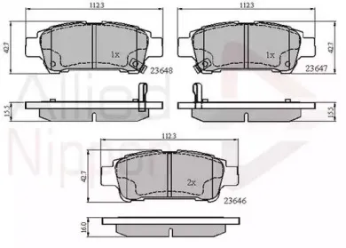 ADB31133 COMLINE Комплект тормозных колодок, дисковый тормоз