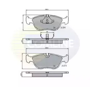 CBP0719 COMLINE Комплект тормозных колодок, дисковый тормоз