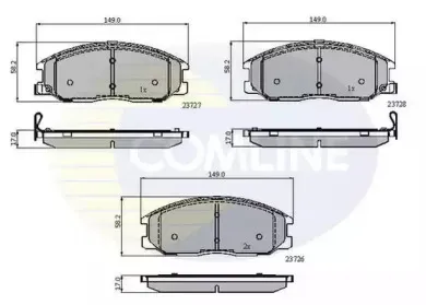 CBP3902 COMLINE Комплект тормозных колодок, дисковый тормоз