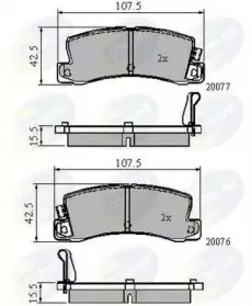 CBP3864 COMLINE Комплект тормозных колодок, дисковый тормоз