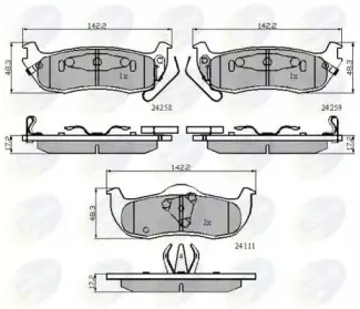 CBP31734 COMLINE Комплект тормозных колодок, дисковый тормоз