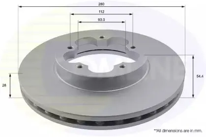 ADC1234V COMLINE Тормозной диск