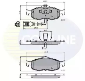 CBP1514 COMLINE Комплект тормозных колодок, дисковый тормоз