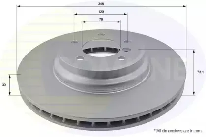 ADC1763V COMLINE Тормозной диск