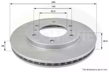 ADC0378V COMLINE Тормозной диск