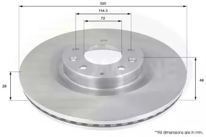 ADC0460V COMLINE Тормозной диск