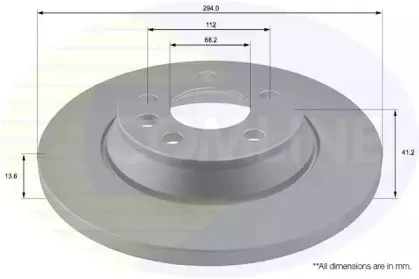 ADC1440 COMLINE Тормозной диск