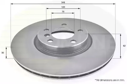 ADC1755V COMLINE Тормозной диск