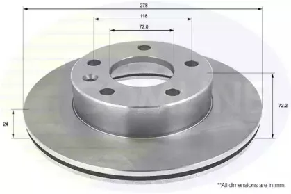ADC1331V COMLINE Тормозной диск