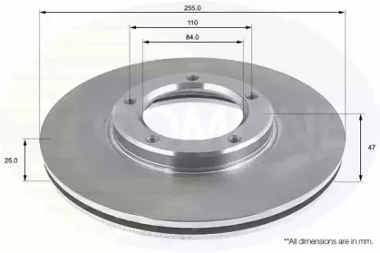 ADC0142V COMLINE Тормозной диск