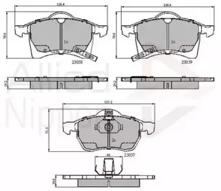 ADB3583 COMLINE Комплект тормозных колодок, дисковый тормоз