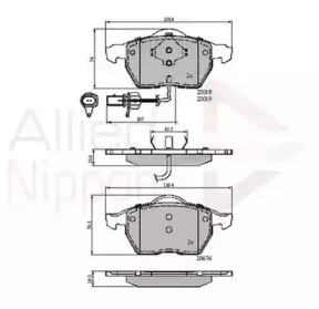 ADB11542 COMLINE Комплект тормозных колодок, дисковый тормоз