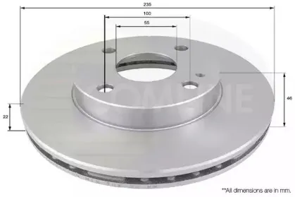 ADC0441V COMLINE Тормозной диск