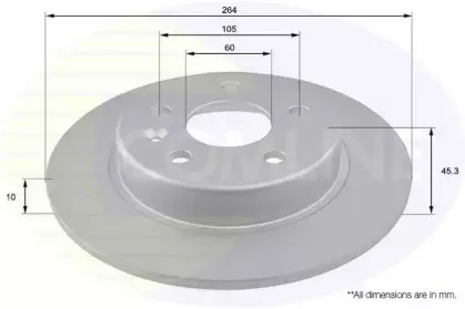 ADC1166 COMLINE Тормозной диск