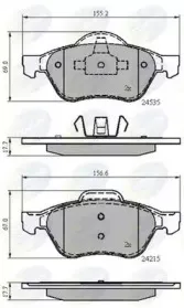 CBP02017 COMLINE Комплект тормозных колодок, дисковый тормоз