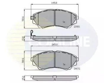 CBP32012 COMLINE Комплект тормозных колодок, дисковый тормоз