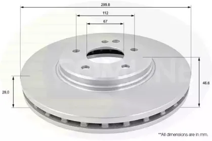 ADC1617V COMLINE Тормозной диск