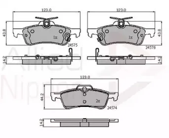 ADB31657 COMLINE Комплект тормозных колодок, дисковый тормоз